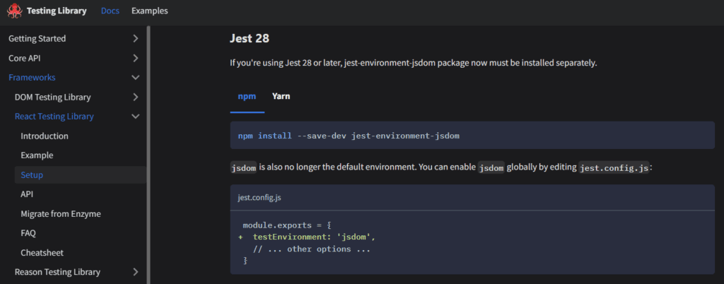 導入React Testing Library到webpack＋react＋TypeScript專案裡
